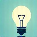 Et ikon av en lyspære med en pil som peker nedover.